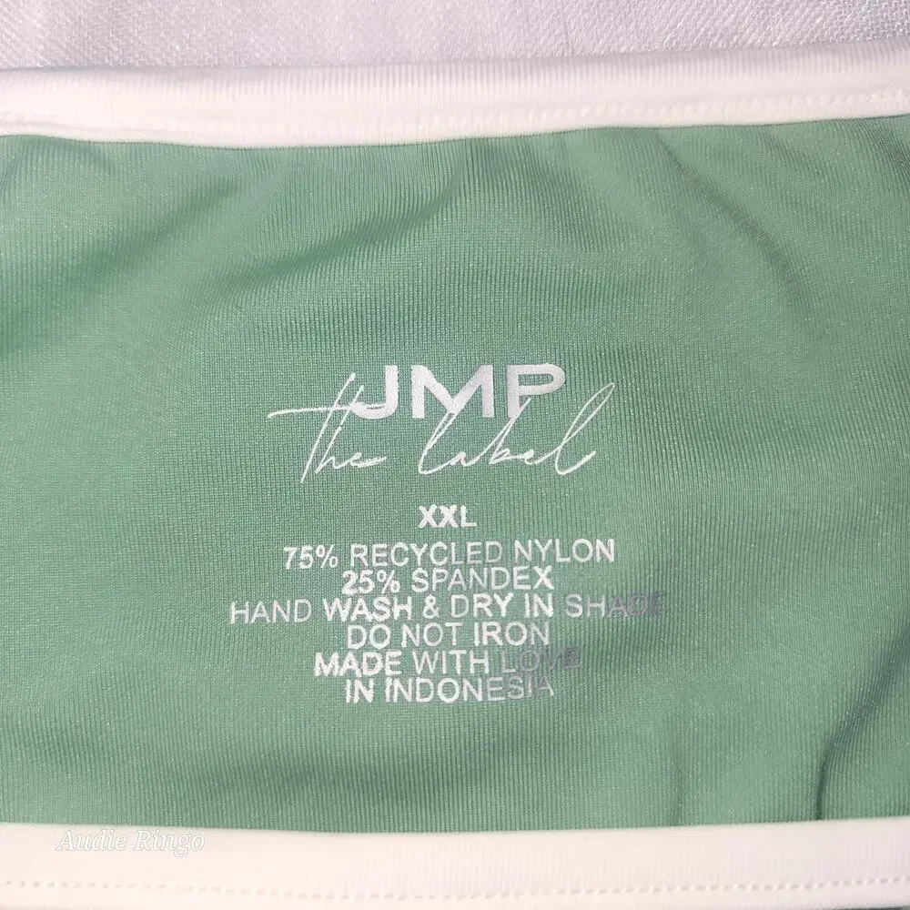 JMP The Label Seafoam Green Textured Bandeau Bikini Set XXL - Picture 4 of 6
